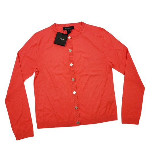 St. John Cashmere & Silk-blend Cardigan - Picture 6 of 8